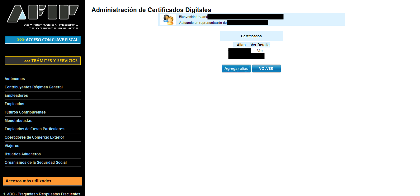 Lista de alias