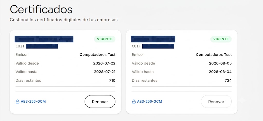 Validación del certificado